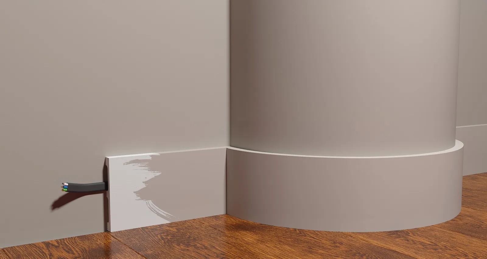 Плинтус под покраску гибкий Decor-Dizayn Грани DD709F 2000×100×13