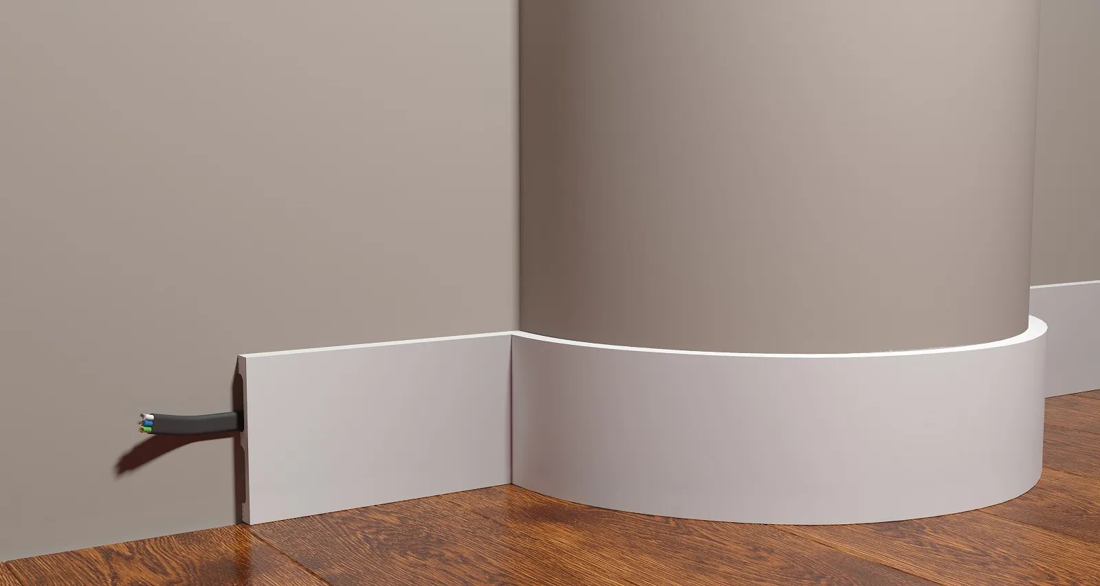 Плинтус под покраску гибкий Decor-Dizayn Грани DD709F 2000×100×13