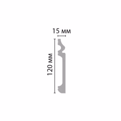 Плинтус под покраску Decomaster Дюропрофиль D004 2000×120×15