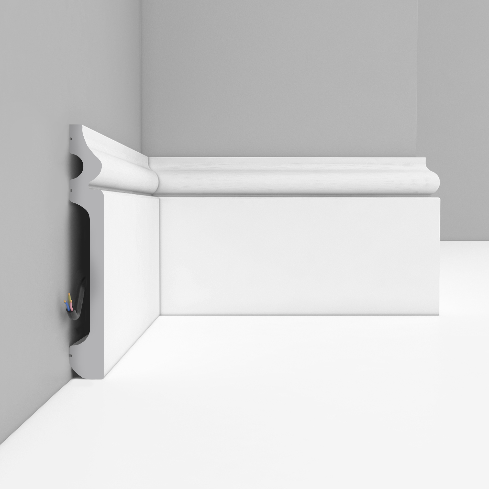 Плинтус под покраску Decomaster Дюропрофиль D004 2000×120×15 Плинтус под покраску Decomaster Дюропрофиль D004 2000×120×15