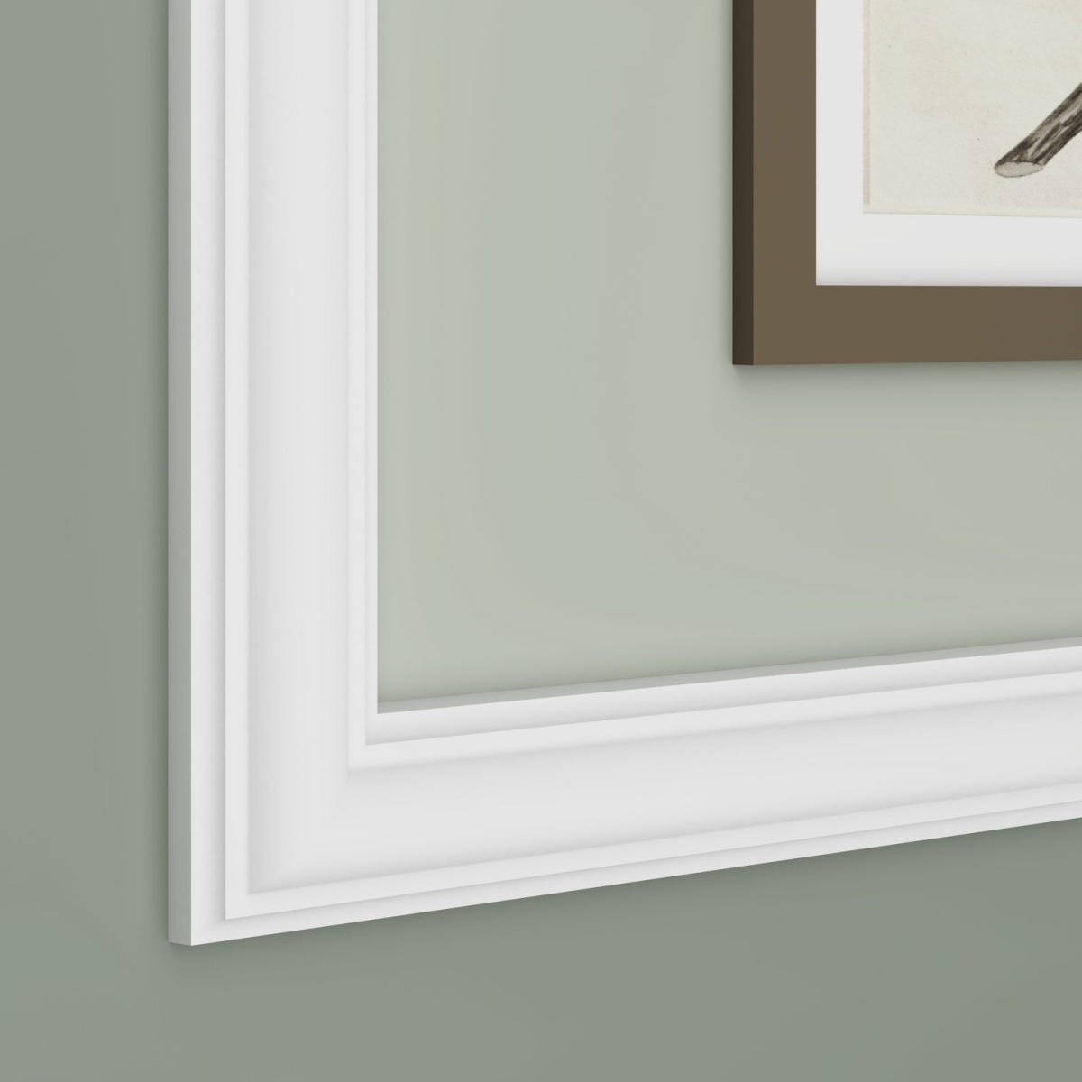 Молдинг Ultrawood White U 0003 p 2000×25×12 фото в интерьере