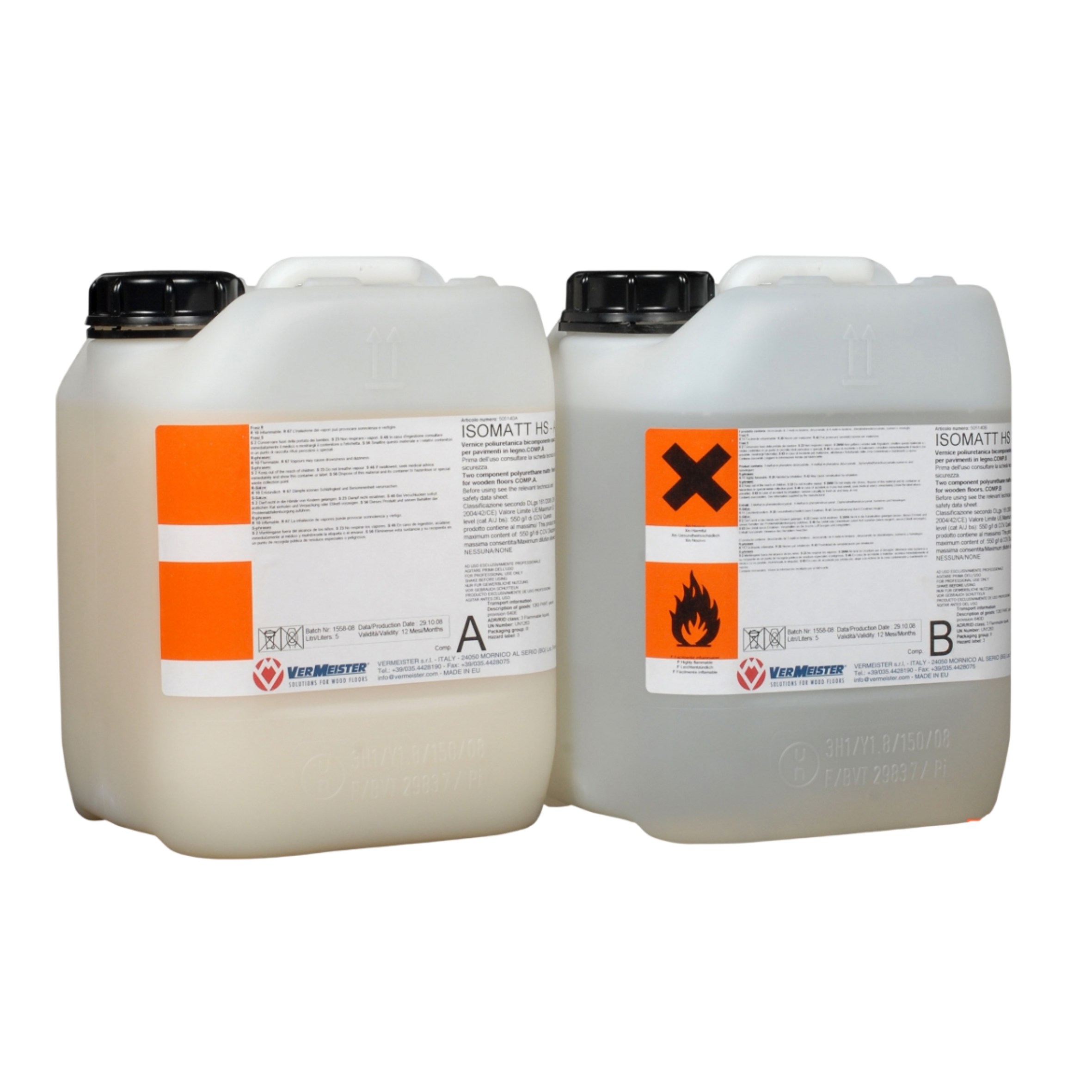 Лак для паркета Vermeister Isomatt 2К полуматовый 5 л