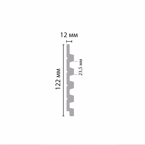 Стеновая панель под покраску Decomaster D317 2900×122×12