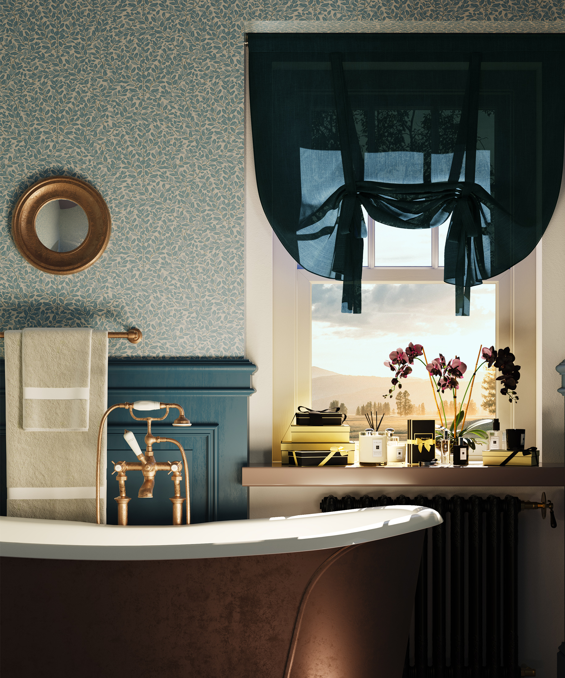 Обои Architector British Heritage II KT30602 10×0,52 фото в интерьере