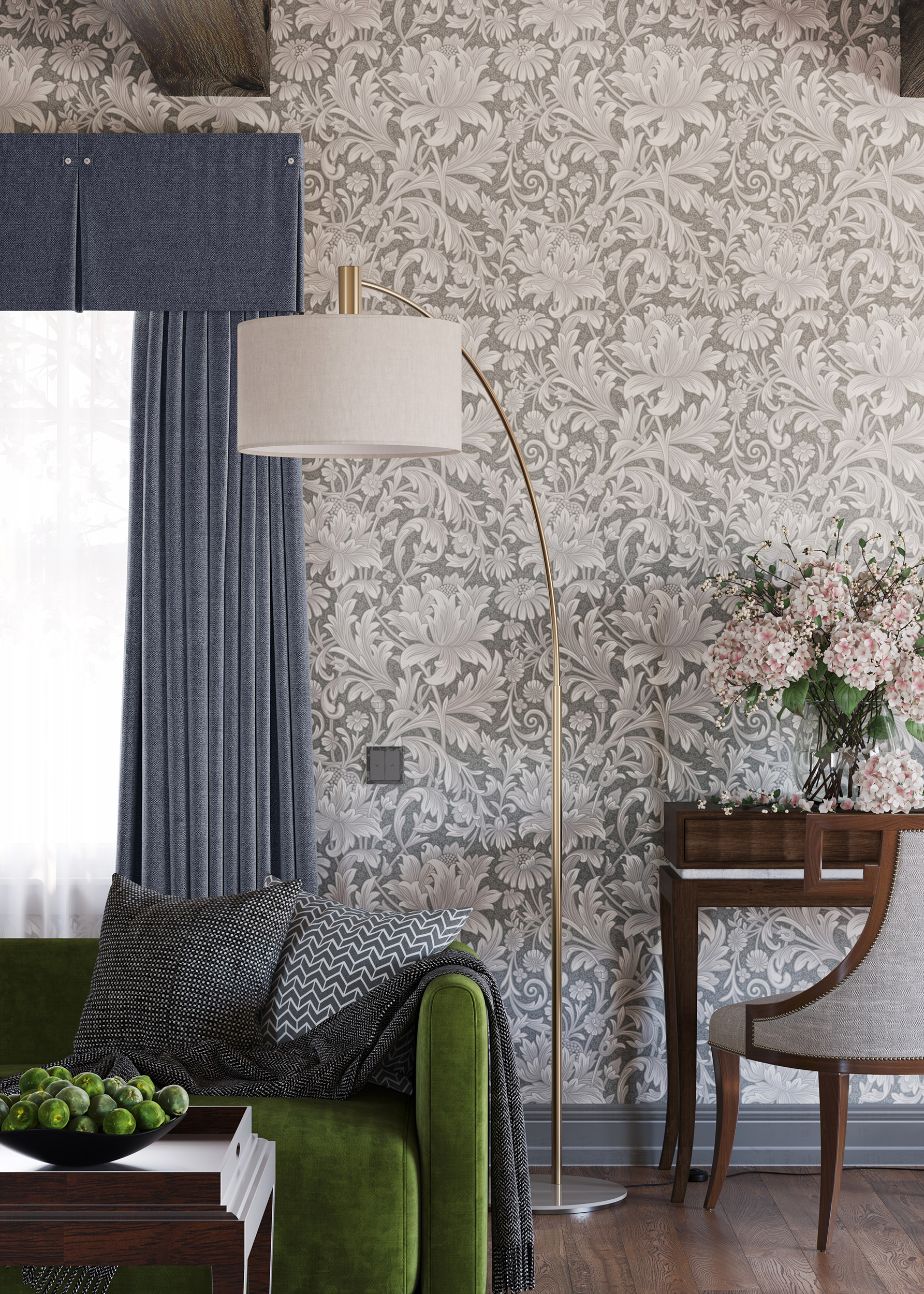 Обои Architector British Heritage II KT30107 10×0,52 фото в интерьере