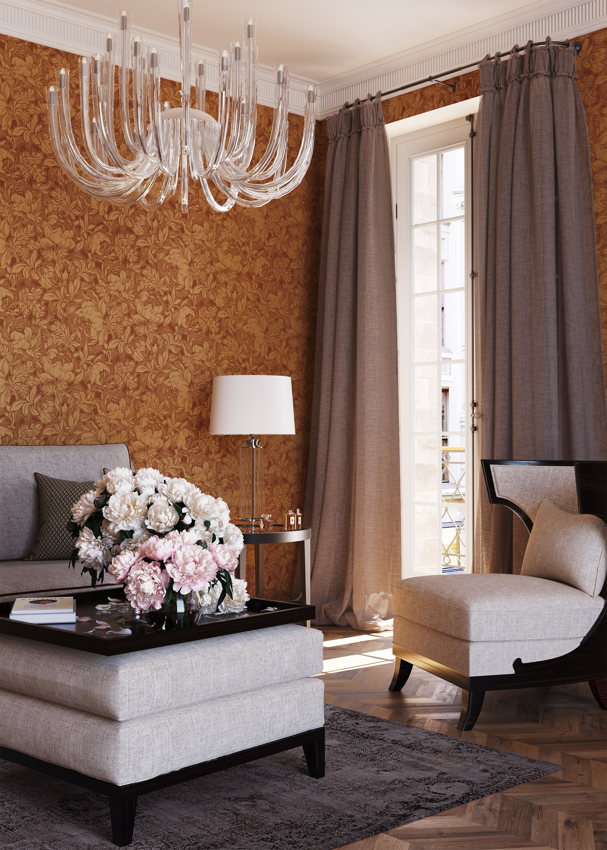 Обои Architector British Heritage III KT31201 10×0,52 фото в интерьере