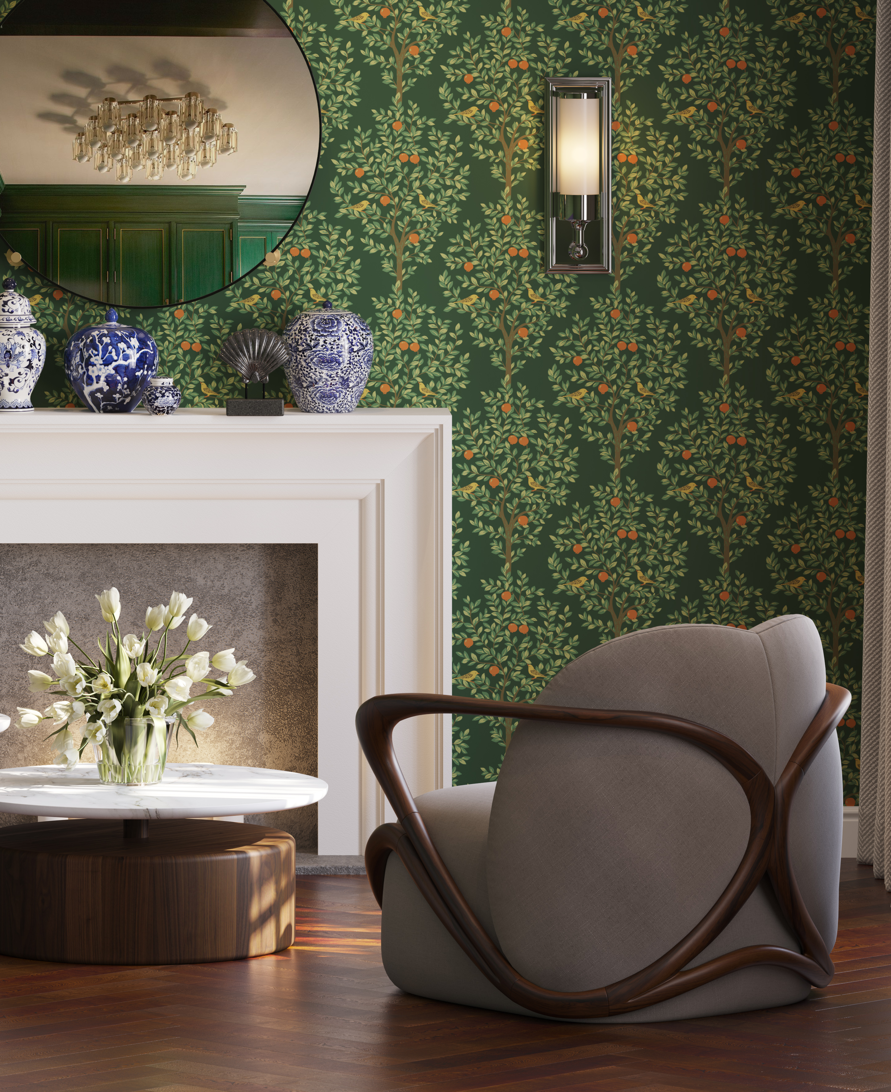 Обои Architector British Heritage III KT31014 10×0,52 фото в интерьере