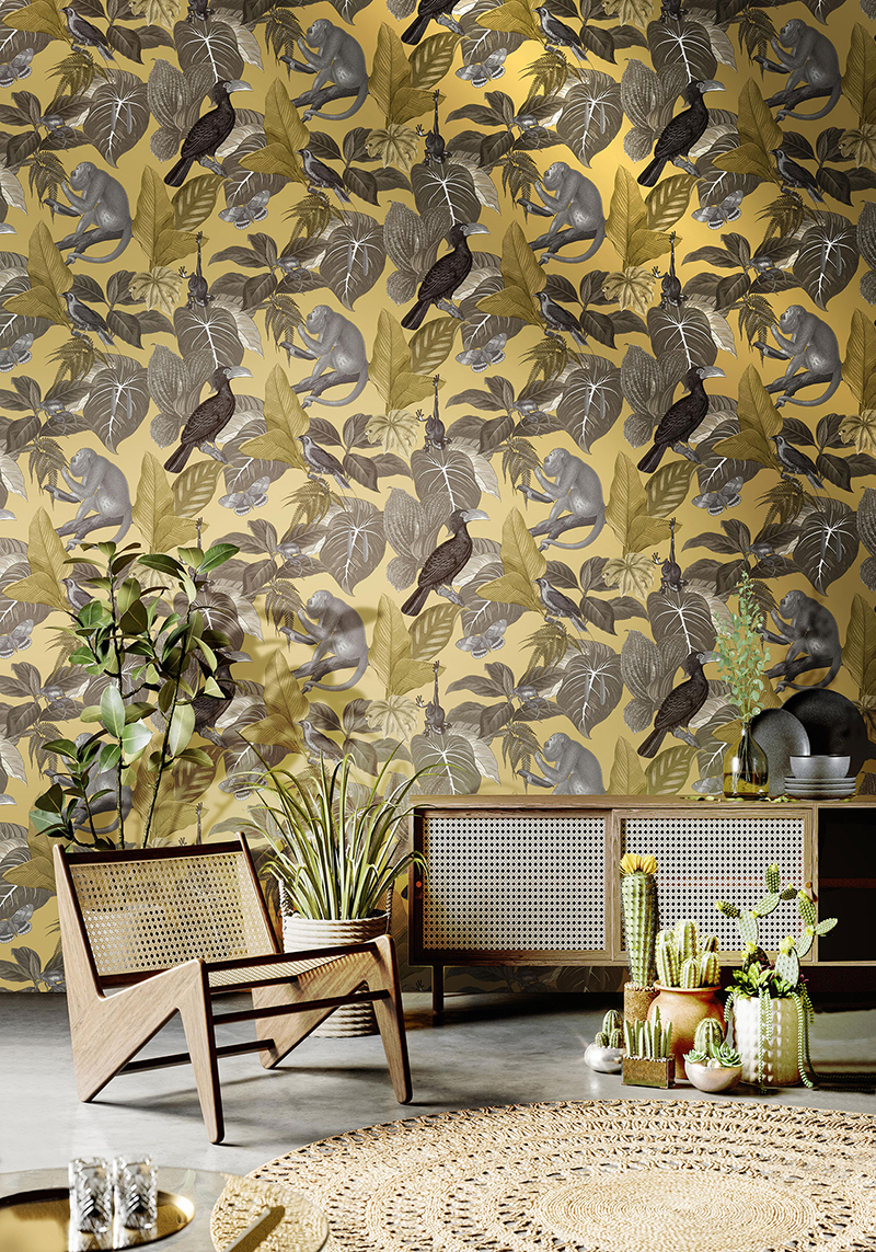 Обои Architector Sansibar 18502 10,05×0,53 фото в интерьере