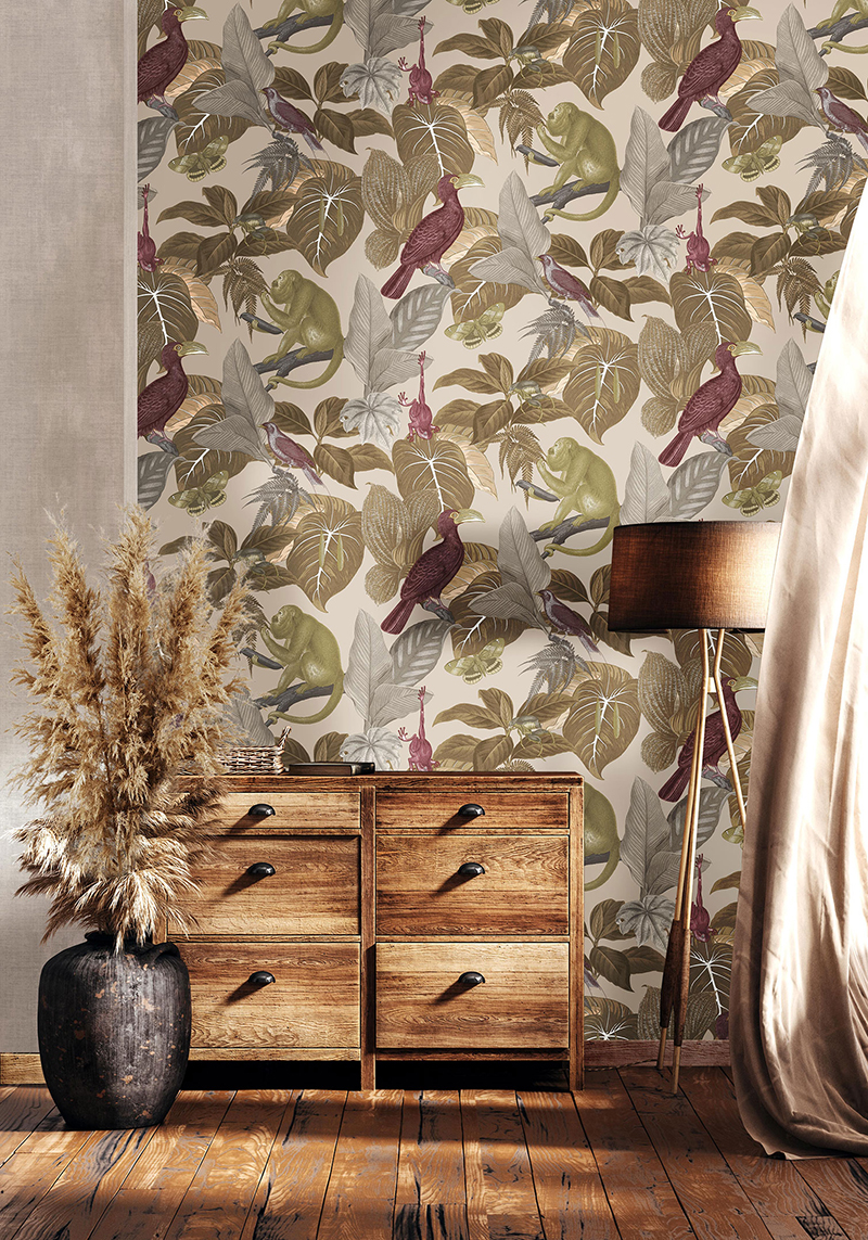 Обои Architector Sansibar 18504 10,05×0,53 фото в интерьере