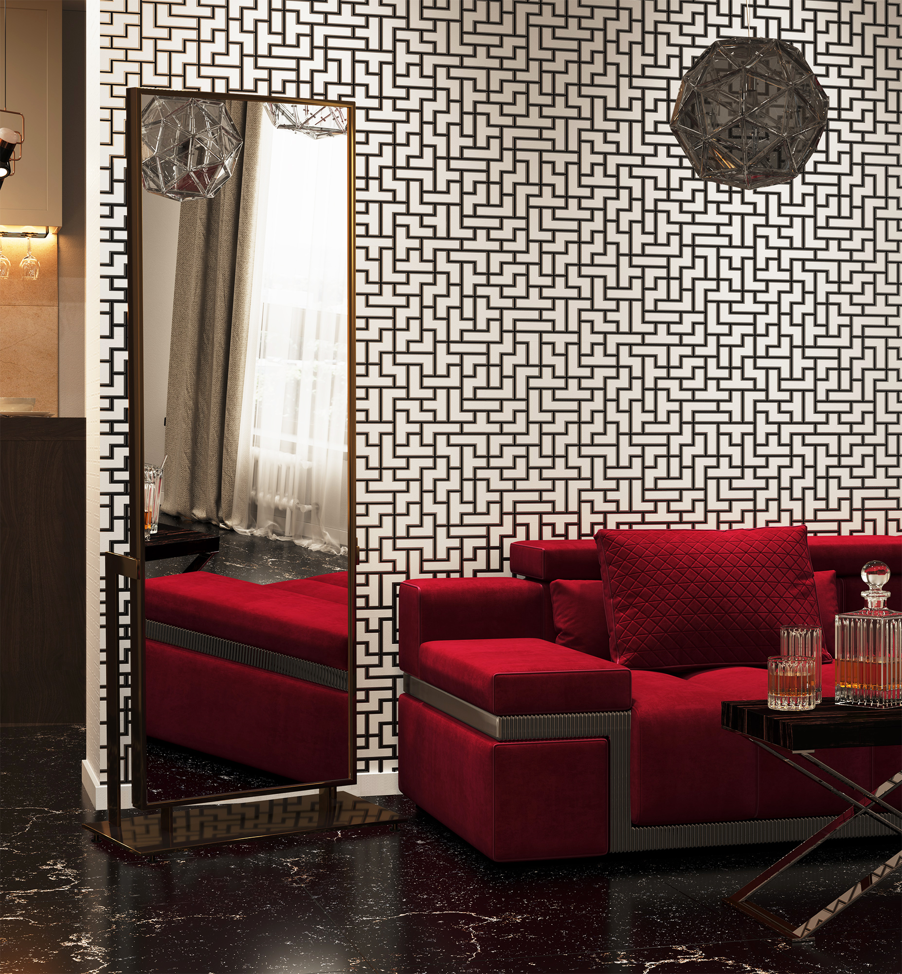 Обои Trendsetter Thom TH9719 10,05×0,53 фото в интерьере