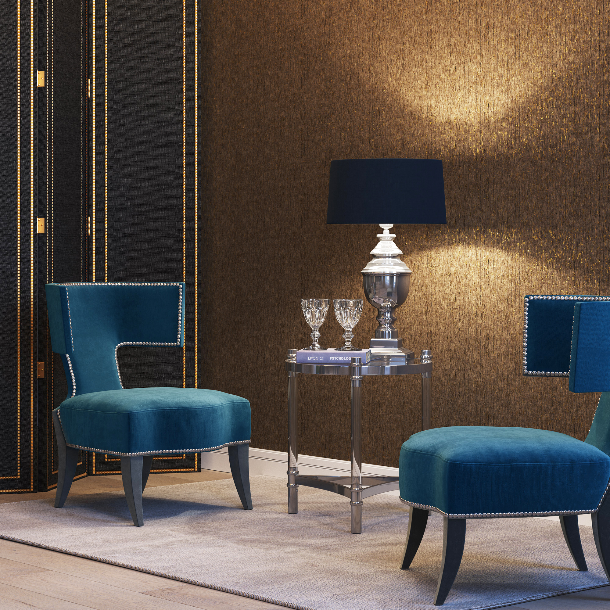 Обои Trendsetter Thom TH9206 10,05×0,53 фото в интерьере