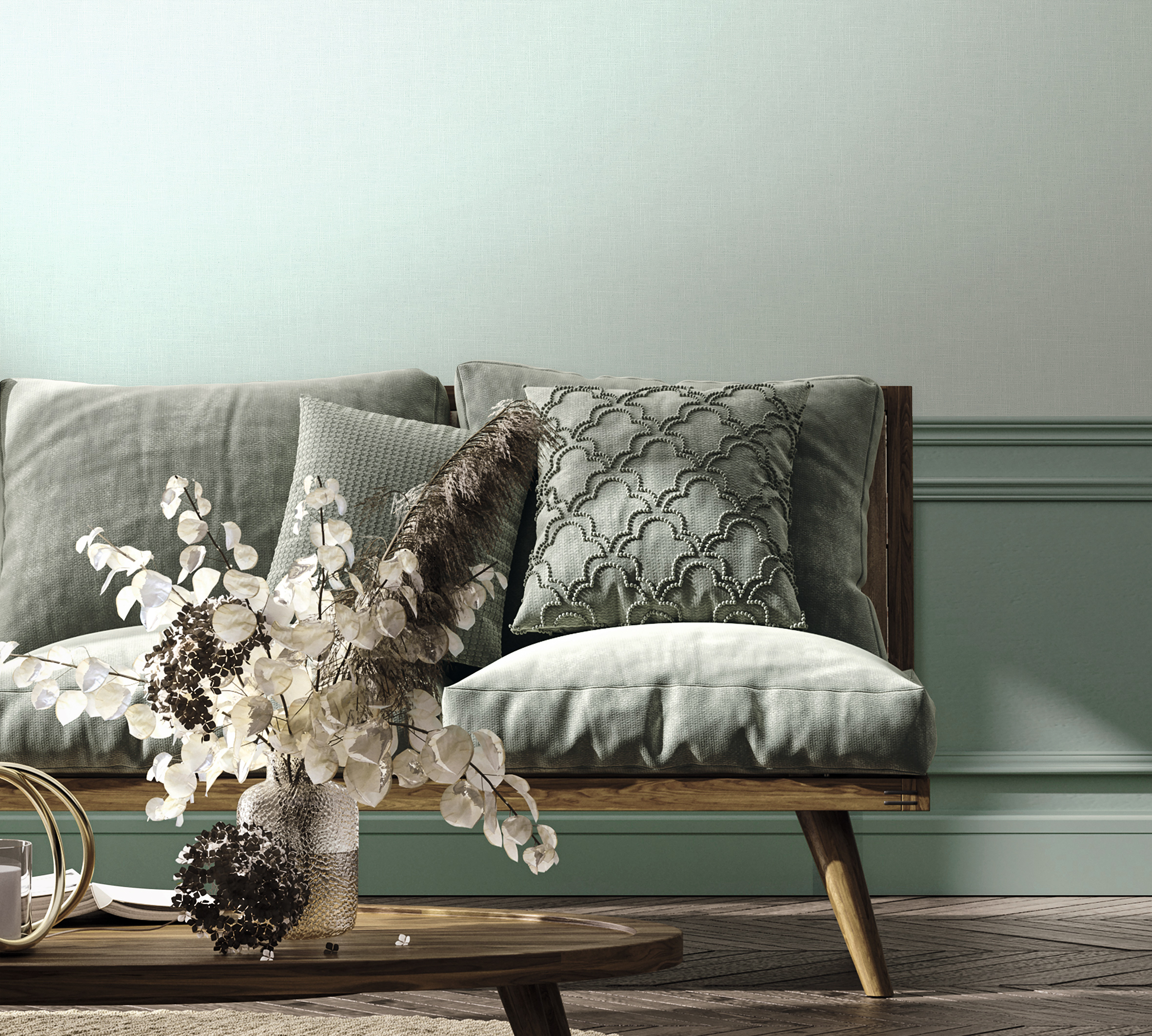 Обои Marburg Boho 35721 10,05×1,06 фото в интерьере