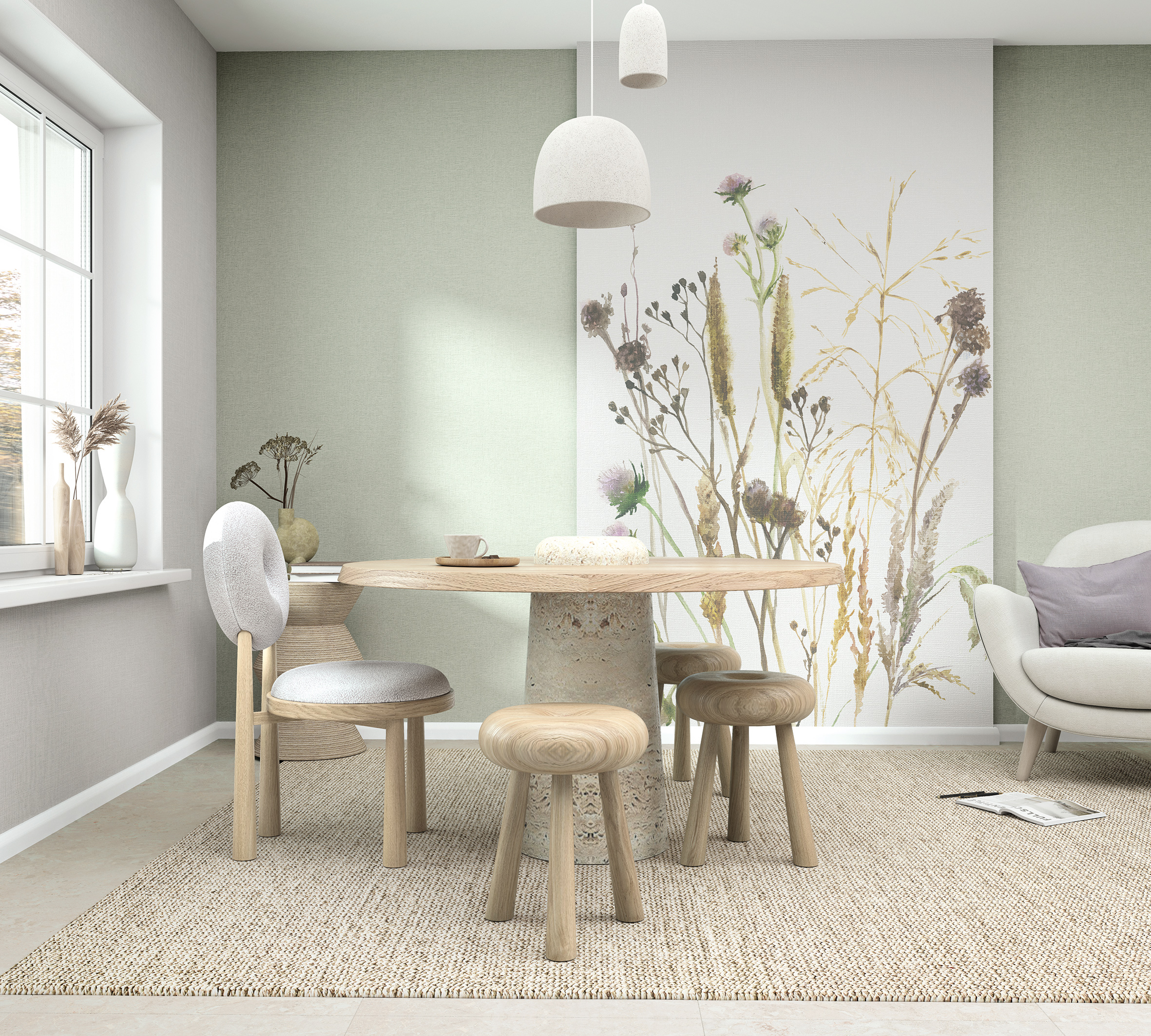 Панно Marburg Boho 35799 2,7×1,59 фото в интерьере