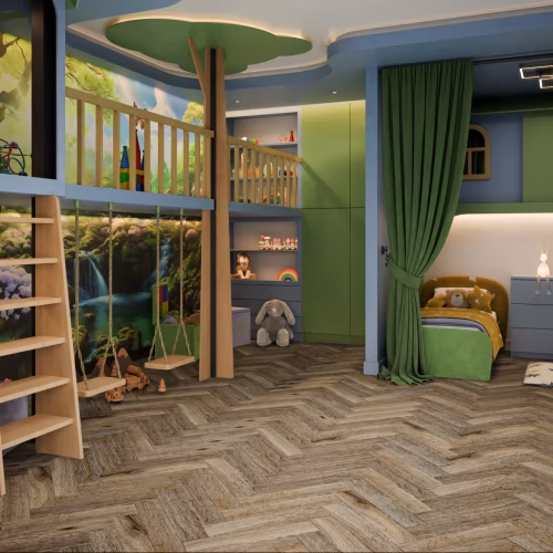 Кварцвиниловая плитка Damy Floor клеевая London LVT Ковентри 190707EL-01-LVT венгерская елка 590×118×2,5