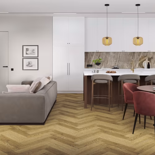Кварцвиниловая плитка Damy Floor клеевая London LVT Шеффилд 190902EL-07-LVT венгерская елка 590×118×2,5