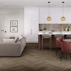Кварцвиниловая плитка Damy Floor клеевая London LVT Оксфорд 200410EL-12-LVT венгерская елка 590×118×2,5