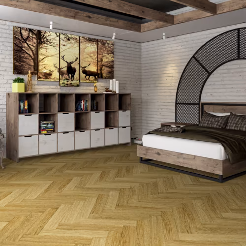 Кварцвиниловая плитка Damy Floor клеевая London LVT Манчестер 190902EL-06-LVT венгерская елка 590×118×2,5