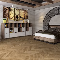 Кварцвиниловая плитка Damy Floor клеевая London LVT Кембридж 200410EL-01-LVT венгерская елка 590×118×2,5