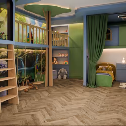 Кварцвиниловая плитка Damy Floor клеевая London LVT Кембридж 200410EL-01-LVT венгерская елка 590×118×2,5