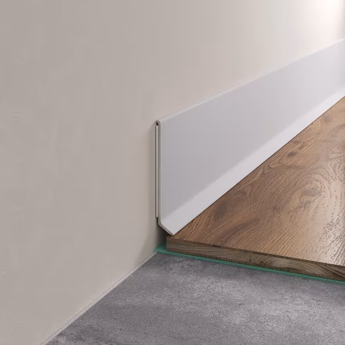 Плинтус алюминиевый Laconistiq Adhesive Белый RAL 9016 60-22-250 матовый 2500×60×10