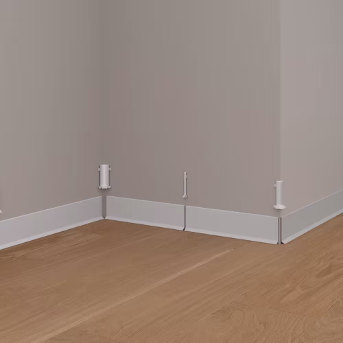 Плинтус алюминиевый Laconistiq Adhesive Белый RAL 9016 60-22-250 матовый 2500×60×10