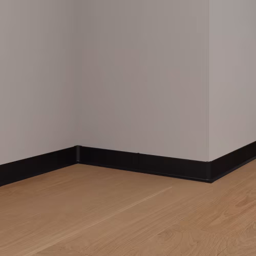 Плинтус алюминиевый Laconistiq Adhesive Черный RAL 9005 60-21-250 матовый 2500×60×10