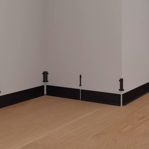 Плинтус алюминиевый Laconistiq Adhesive Черный RAL 9005 60-21-250 матовый 2500×60×10