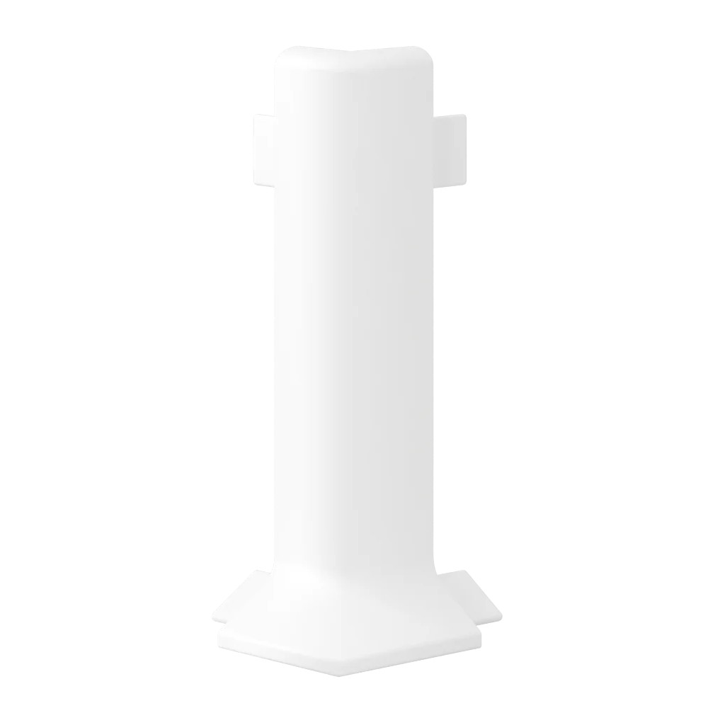 Угол алюминиевый внешний для плинтуса Laconistiq Adhesive Белый RAL 9016 матовый 117-22-60 60 мм