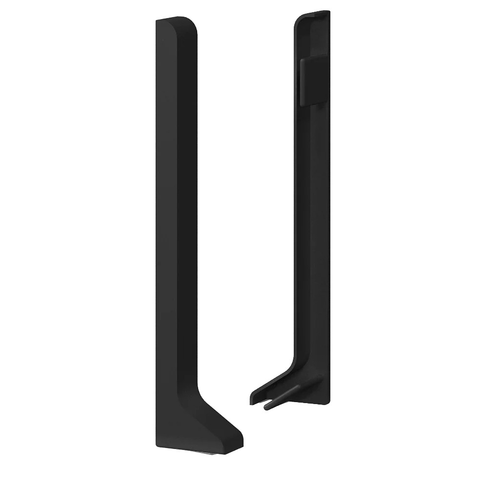 Заглушка алюминиевая для плинтуса Laconistiq Adhesive Черный матовый 122-21-80 80 мм 2 шт/уп