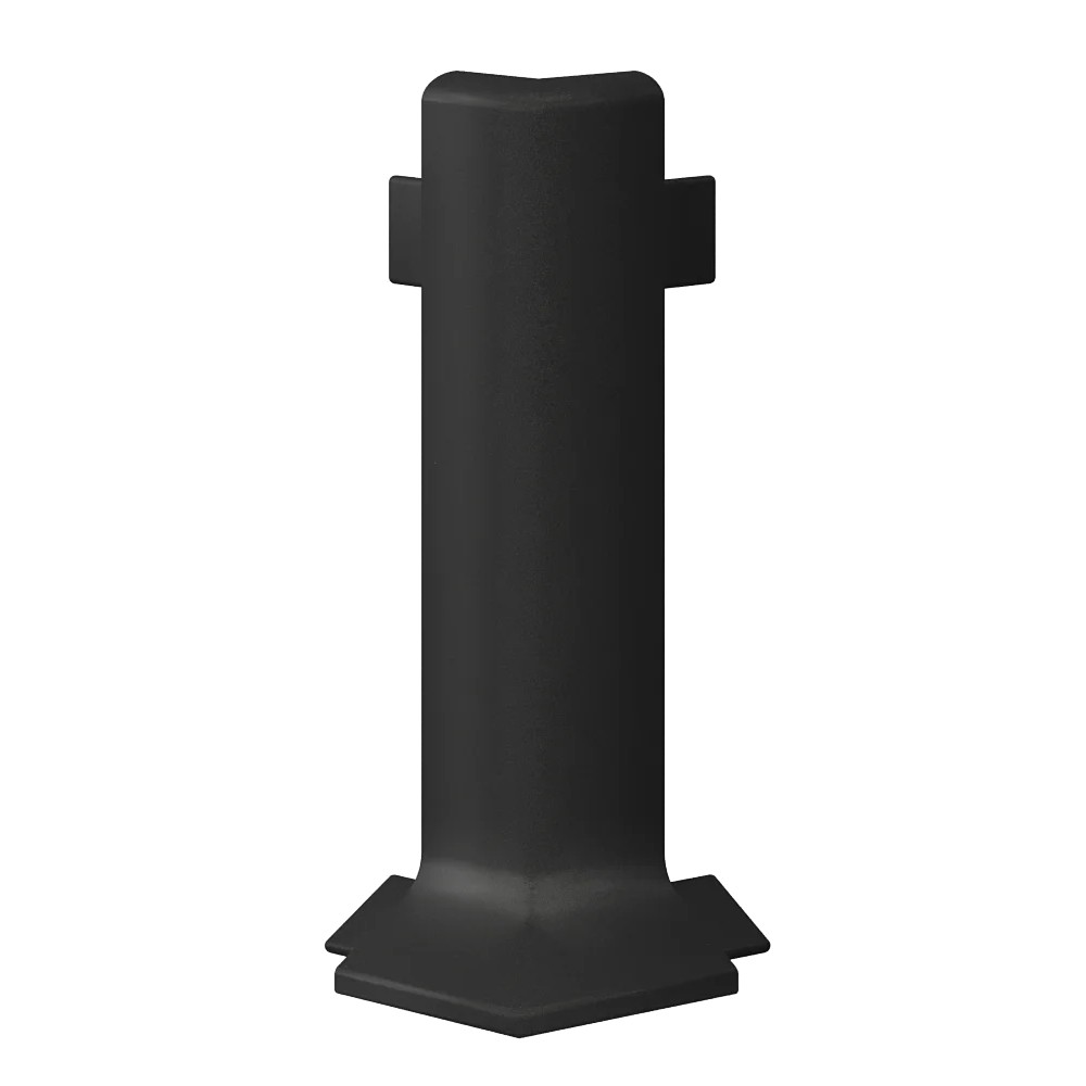 Угол алюминиевый внешний для плинтуса Laconistiq Adhesive Черный матовый 117-21-60 60 мм