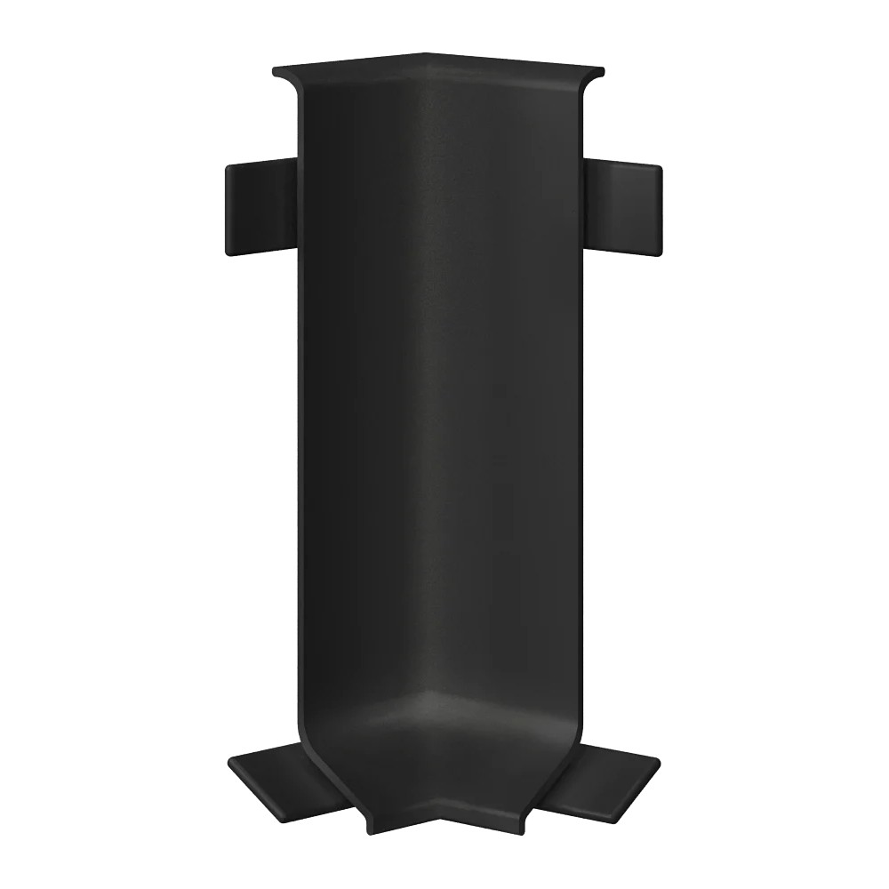 Угол алюминиевый внутренний для плинтуса Laconistiq Adhesive Черный матовый 124-21-80 80 мм