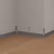 Плинтус алюминиевый Laconistiq Adhesive Серебряный 60-13-250 2500×60×10