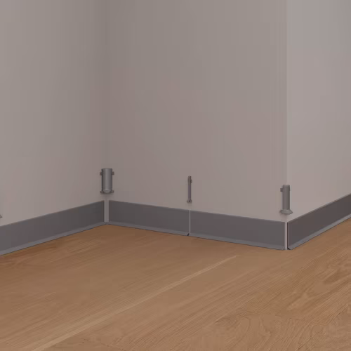 Плинтус алюминиевый Laconistiq Adhesive Серебряный 60-13-250 2500×60×10