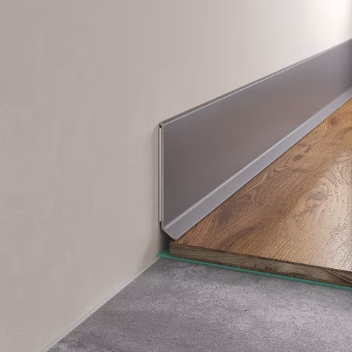 Плинтус алюминиевый Laconistiq Adhesive Серебряный 60-13-250 2500×60×10