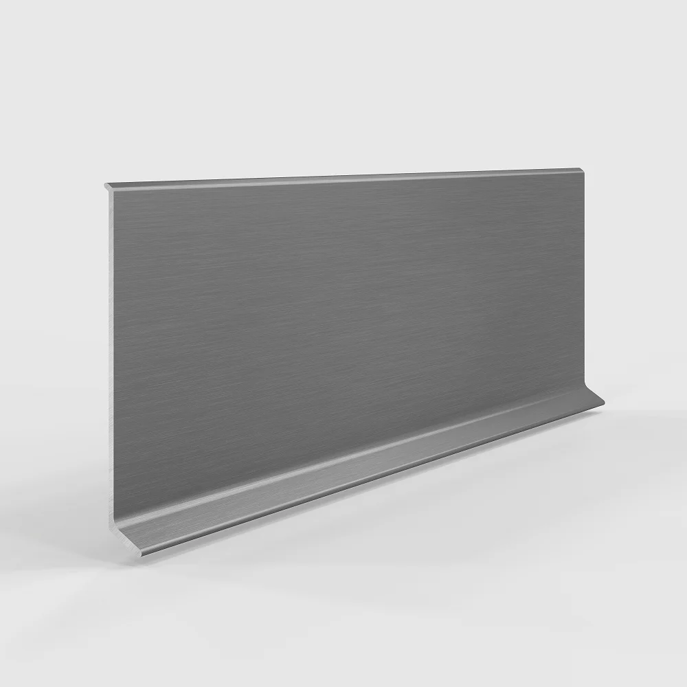 Плинтус алюминиевый Laconistiq Adhesive Серебряный 63-13-250 2500×80×10