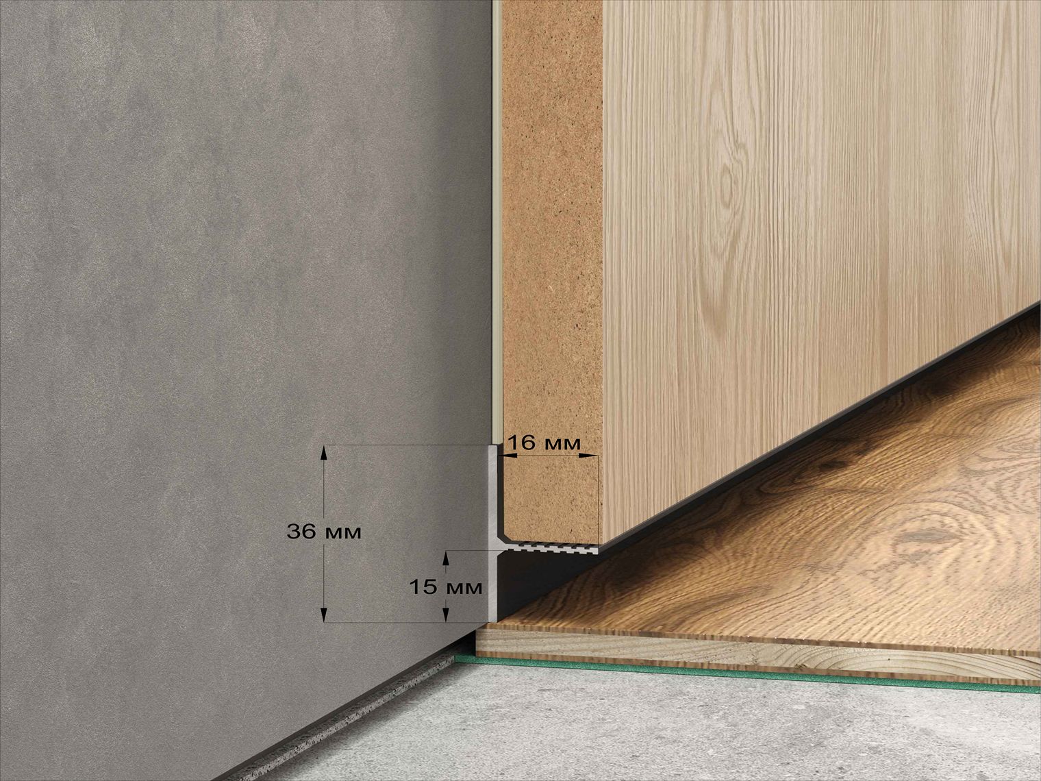 Плинтус алюминиевый теневой Laconistiq Reverse 36 Черный муар RAL 9005 34-31-300 3000×36×16 Плинтус алюминиевый теневой Laconistiq Reverse 36 Черный муар RAL 9005 34-31-300 3000×36×16