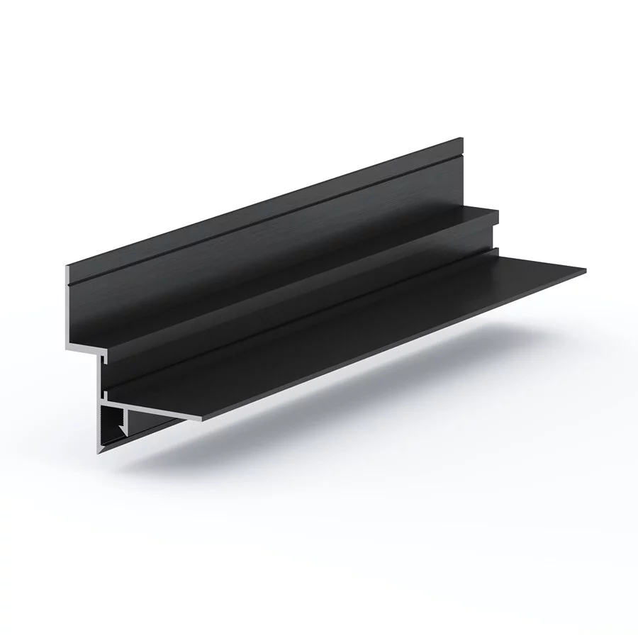 Профиль алюминиевый теневой Laconistiq Gips Regular Черный муар RAL 9005 53-31-300 3000×47,5×43