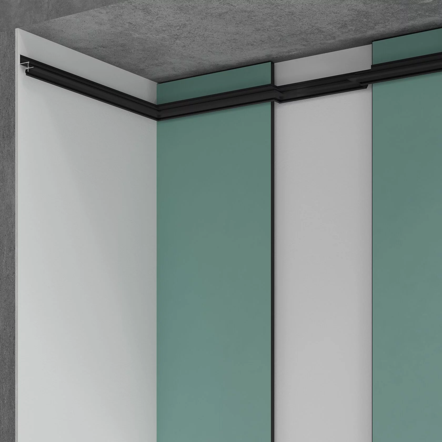 Профиль алюминиевый теневой с подсветкой Laconistiq Multilevel New Черный 27-11-300 3000×46,5×28,7