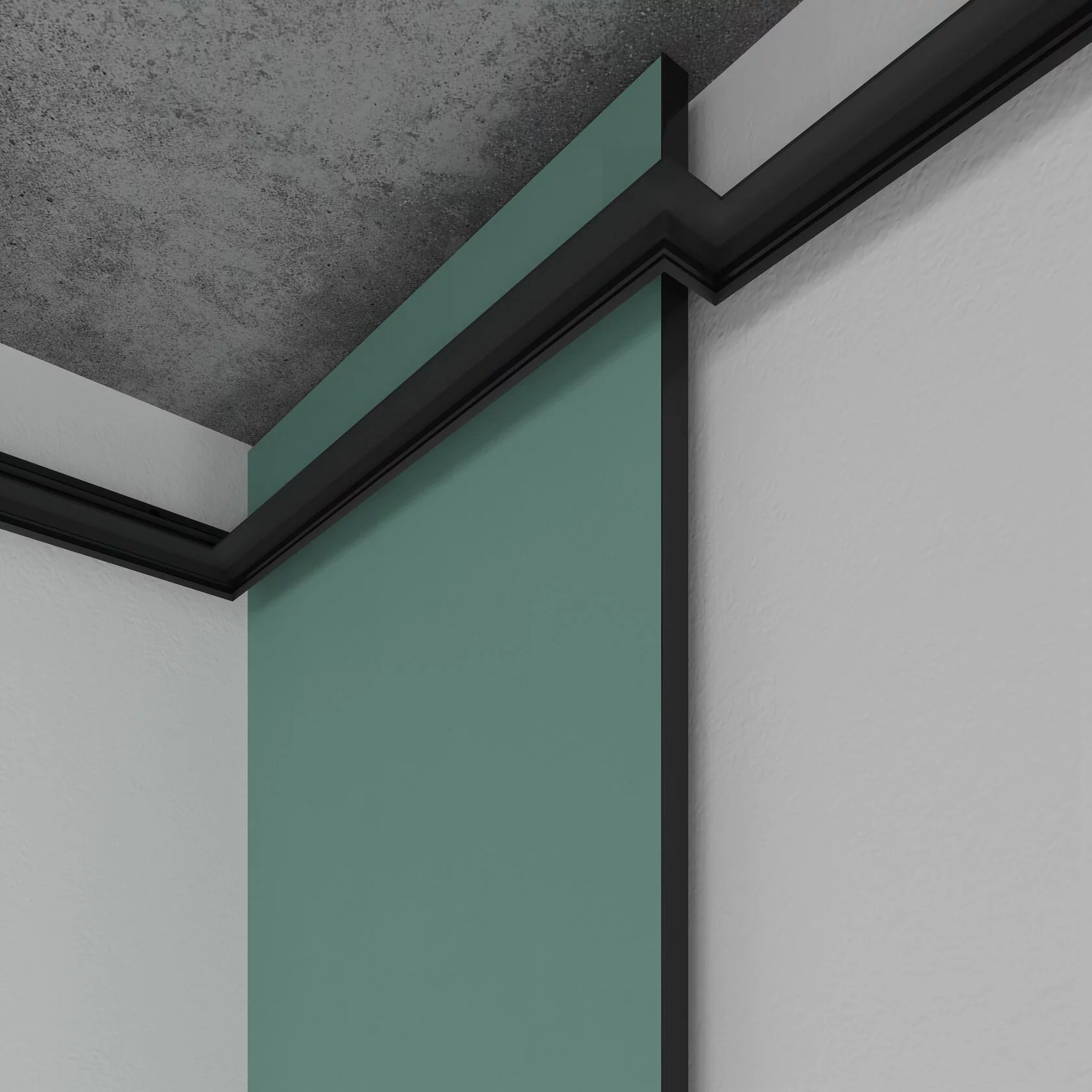 Профиль алюминиевый теневой с подсветкой Laconistiq Multilevel New Черный 27-11-300 3000×46,5×28,7