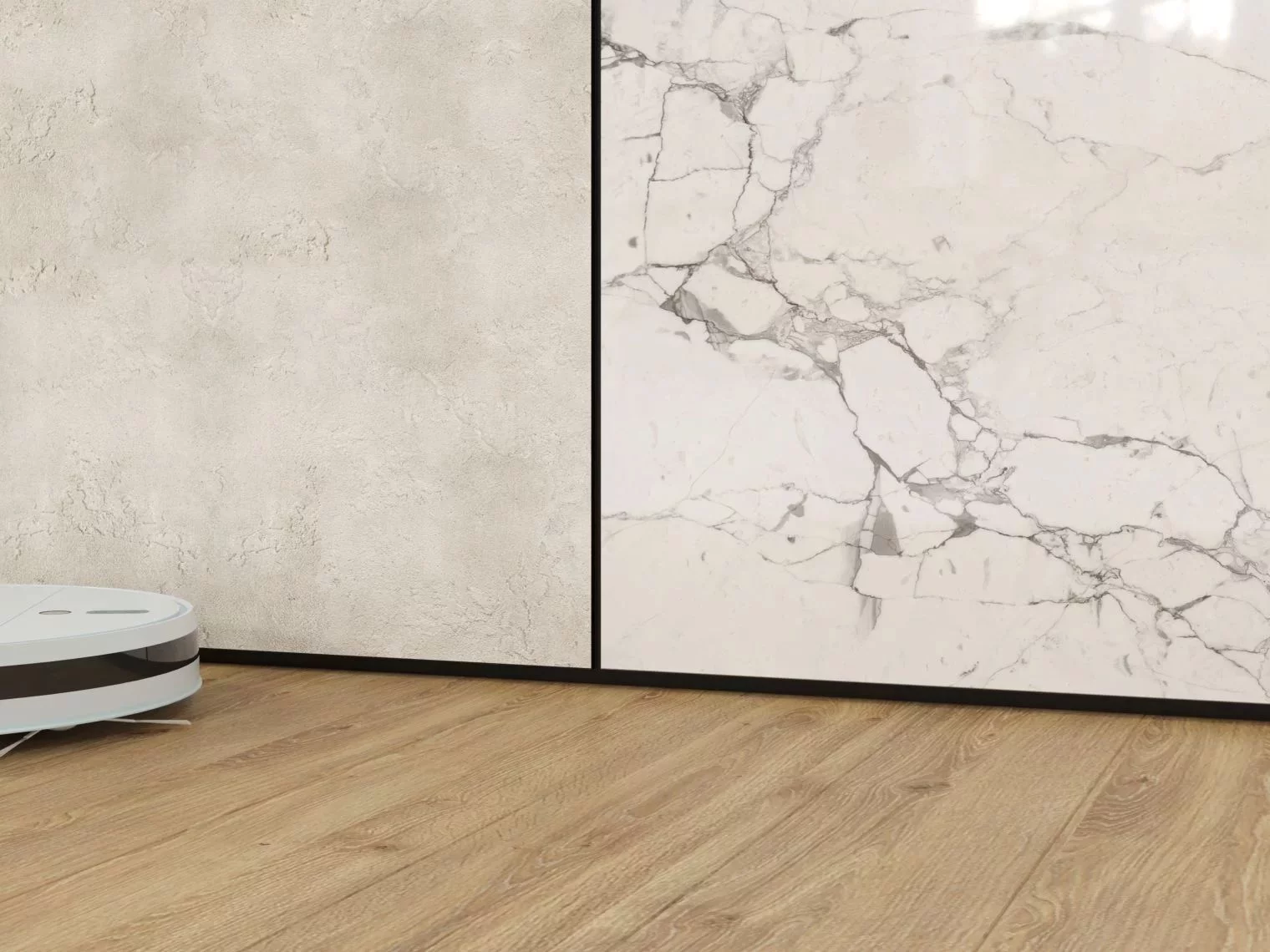 Профиль алюминиевый теневой Laconistiq Dual 22-100-300 без покрытия 3000×8,6×12 фото в интерьере