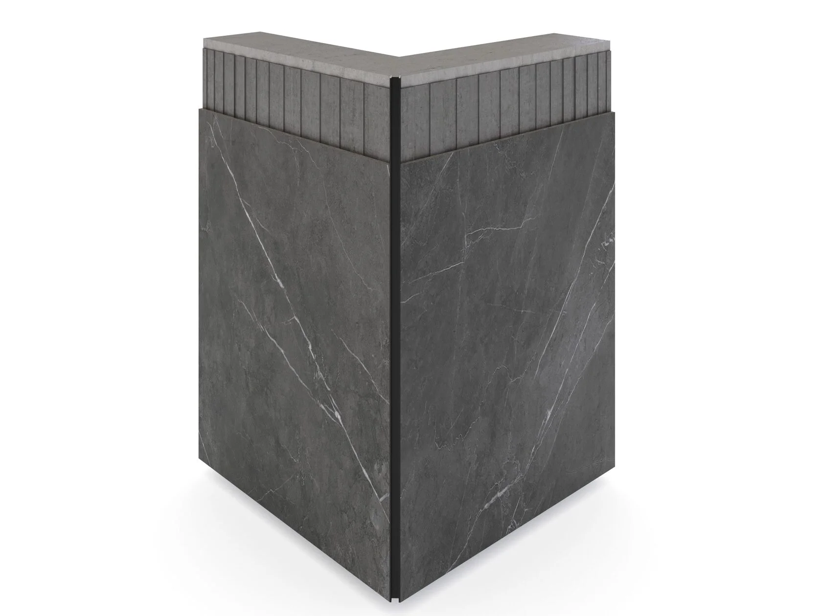 Профиль алюминиевый теневой Laconistiq Dual 22-100-300 без покрытия 3000×8,6×12