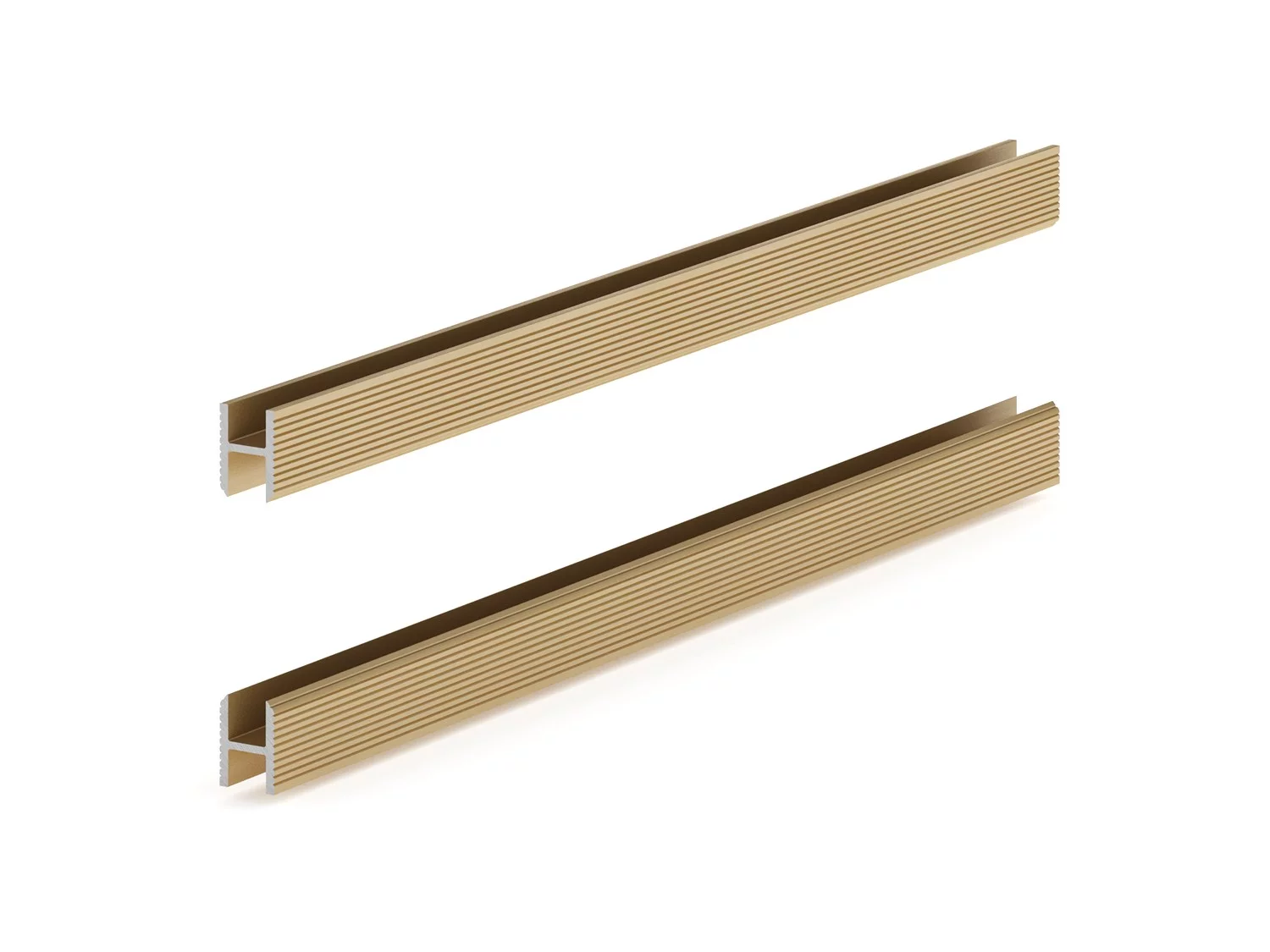 Профиль алюминиевый теневой Laconistiq Dual Светлое золото 22-15-300 3000×8,6×12