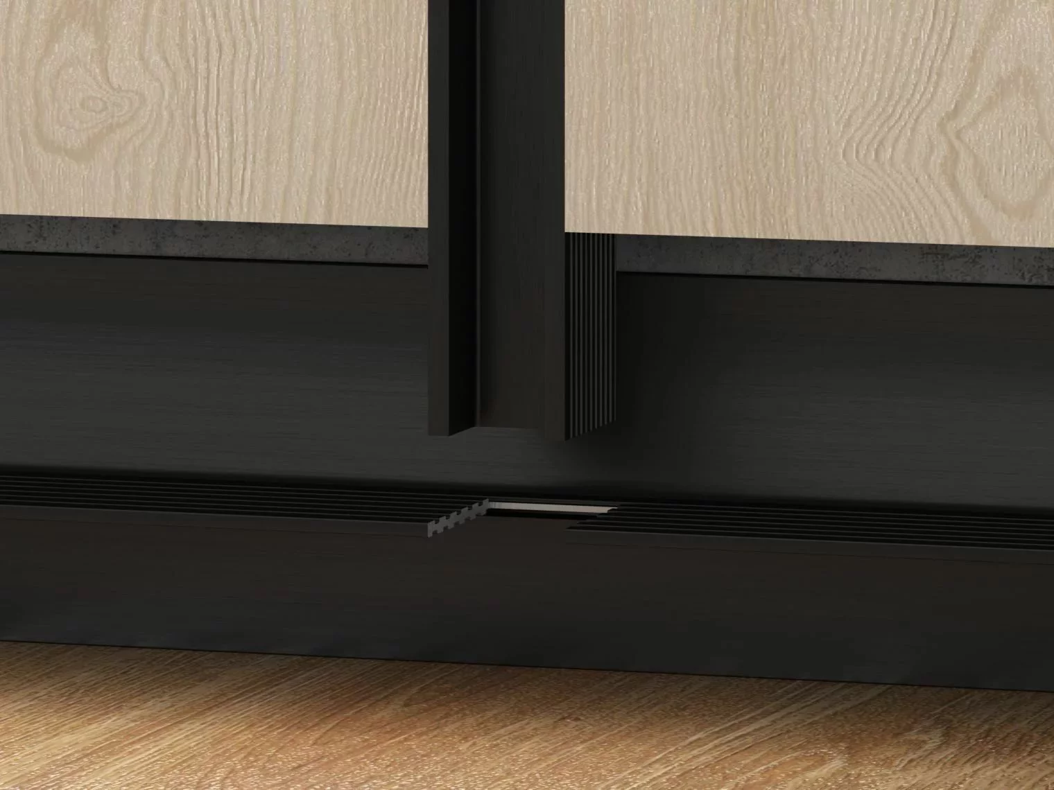 Профиль алюминиевый теневой Laconistiq Dual Черный муар RAL 9005 22-31-300 3000×8,6×12