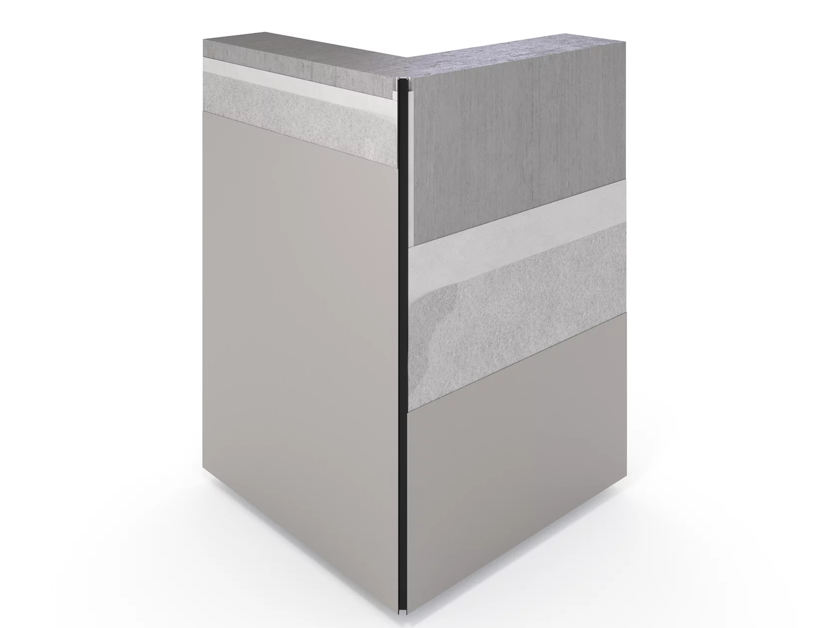 Профиль алюминиевый теневой Laconistiq Dual Черный муар RAL 9005 22-31-300 3000×8,6×12