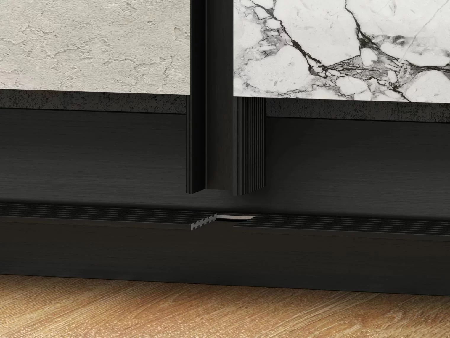 Профиль алюминиевый теневой Laconistiq Dual Черный муар RAL 9005 22-31-300 3000×8,6×12