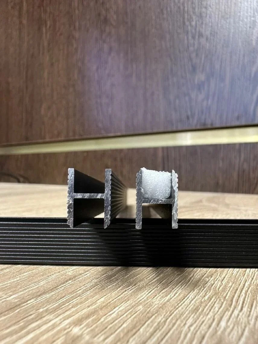 Профиль алюминиевый теневой Laconistiq Dual Черный муар RAL 9005 22-31-300 3000×8,6×12