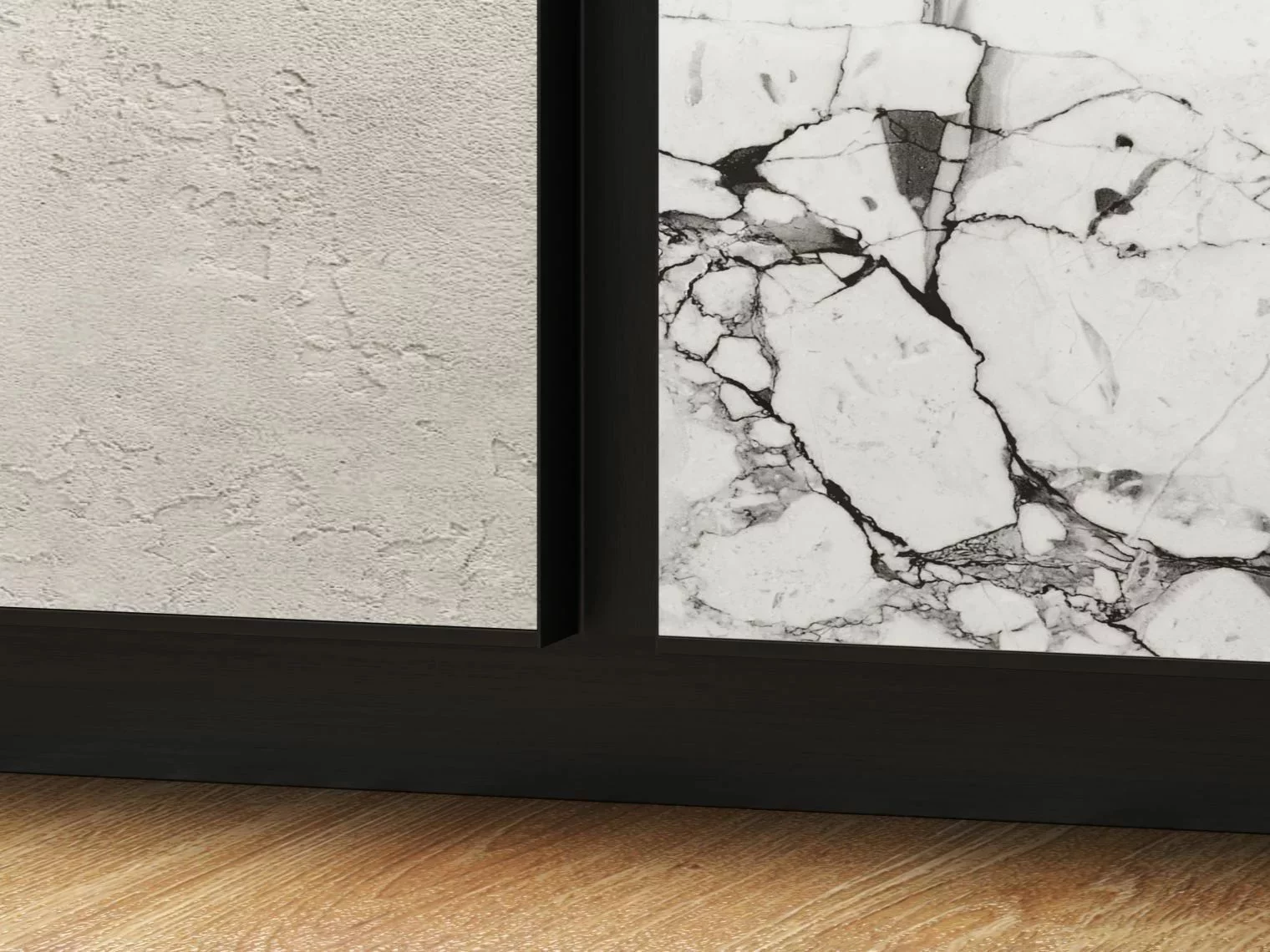 Профиль алюминиевый теневой Laconistiq Dual Черный муар RAL 9005 22-31-300 3000×8,6×12