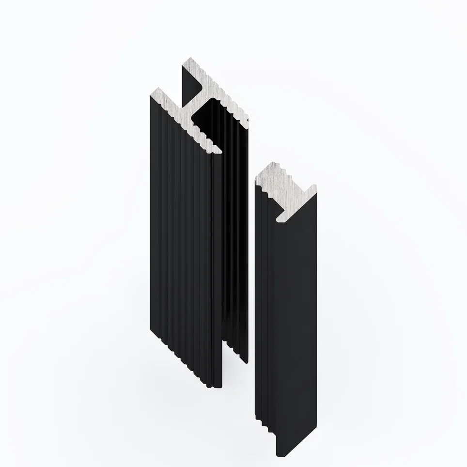 Профиль алюминиевый теневой Laconistiq Dual Mini Черный 28-11-300 3000×6×10