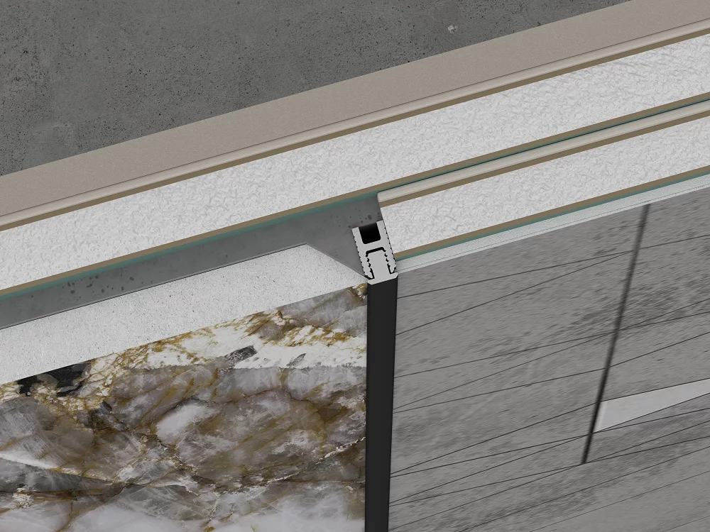 Вставка алюминиевая для теневого профиля Laconistiq Dual Mini Черная 28/1-11-300 3000×7×6,5