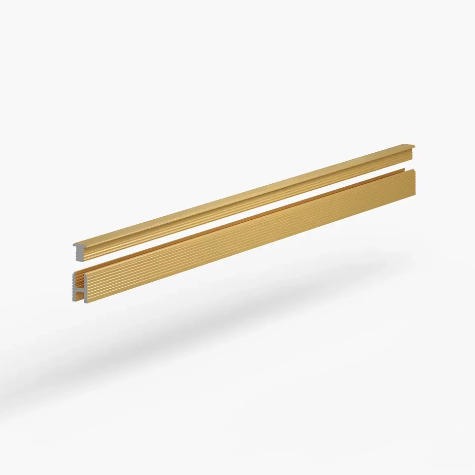 Вставка алюминиевая для теневого профиля Laconistiq Dual Mini Светлое золото 28/1-15-300 3000×7×6,5